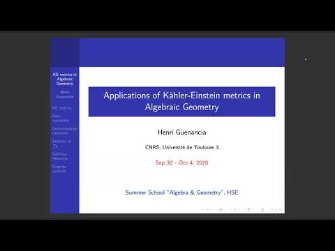 Henri Guenancia. Application of Kähler-Einstein metrics in Algebraic Geometry I