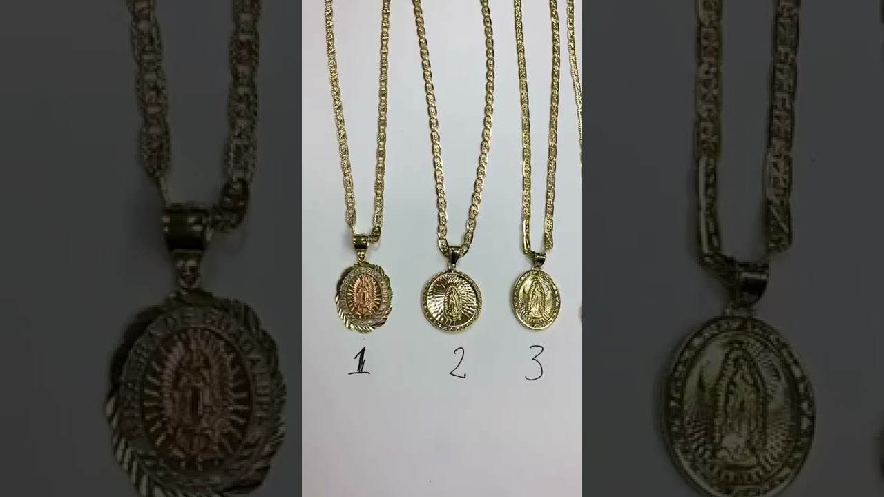 Medallas de la virgen de oro de 14ktes garantizado hacemos reparaciones de joyería