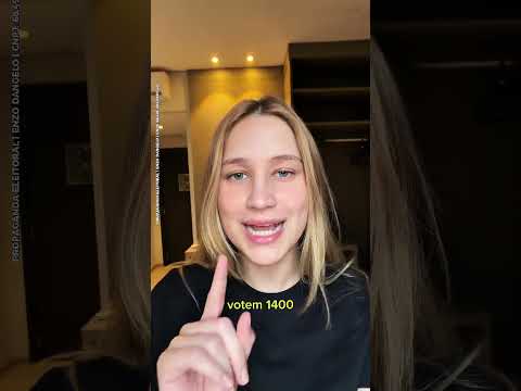 Ana Hering apresenta seu irmão gêmeo e candidato a deputado federal, Enzo Dangelo, com o número 1400