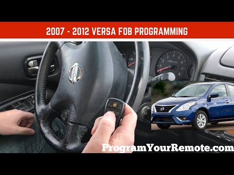 How to program a Nissan Versa remote key fob 2007 - 2012