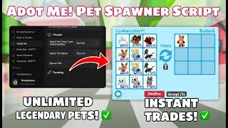 🚀 Adopt Me Pet Spawner Script | Unlimited FR/NFR/MFR Legendary Pets 🐶🐱ADOPT ME BEST SCRIPT 2025 !!!