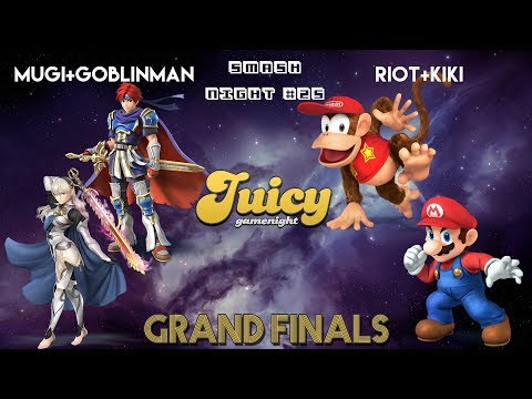 JuicySmashNight #25 - Grand Finals - Mugi+Goblinman v. Riot+Kiki