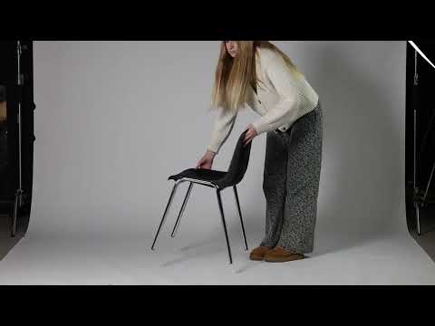 Миниатюра изображения товара Стул Mio Tesoro Гави OC-F006 (черный/хром)