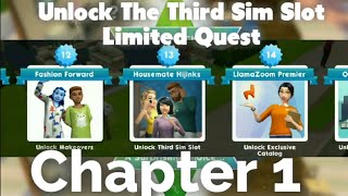 Unlock Third Sim Slot Limited Quest Chapter 1 Tutorial | The Sims Mobile