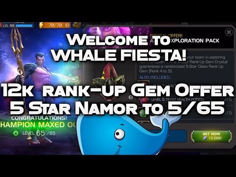 12,000 Unit Rank-up Gem Offer & 5 Star Namor to Rank 5/65!!! - Marvel Contest Of Champions