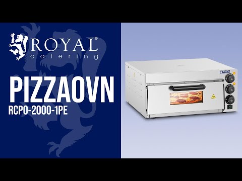 Produktvideo - Pizzaovn - bageplade af chamottesten - 1 kammer - 2000 W - Royal Catering