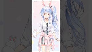 兎田ぺこらの制服ギャル衣装が可愛いすぎる！！！！！どうぺこか？ #shorts #hololive