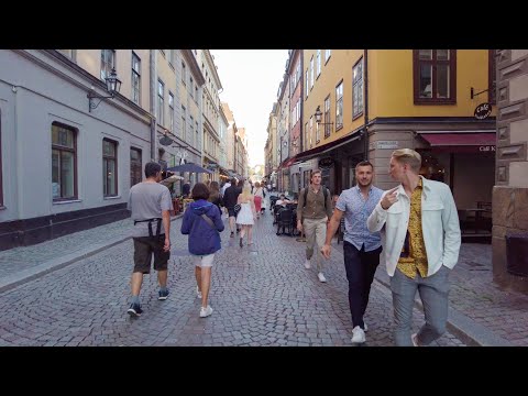 Walking in Stockholm, Sweden - Old Town to Södermalm Evening Stroll