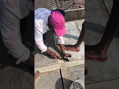 Using wooden pattys slab gap Filling process
