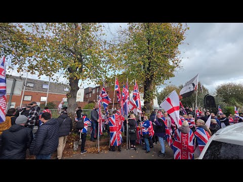 live Southampton Patriots march highfield house migrant hotel