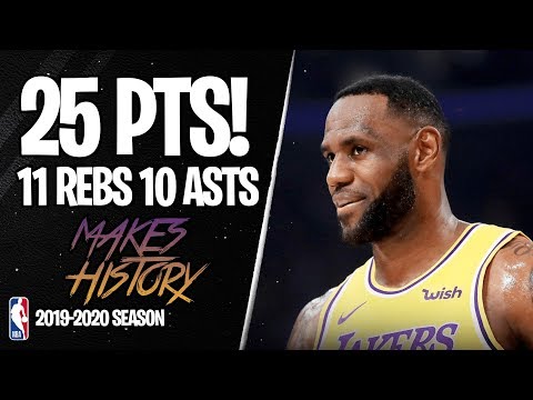 LeBron James Full Triple-Double Highlights vs Thunder | Makes NBA History - 19/11/2019
