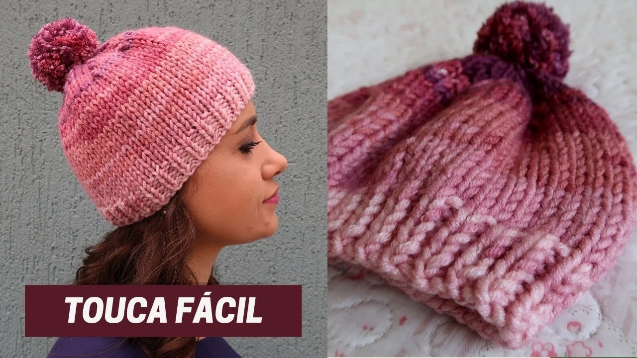 TOUCA DE TRICÔ FÁCIL E RÁPIDA PARA INICIANTES