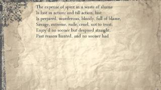 Sonnet 129: The expense of spirit in a waste of shame