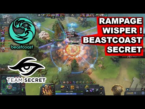 RAMPAGE WISPER ! BEASTCOAST VS SECRET TI10 FASE DE GRUPOS