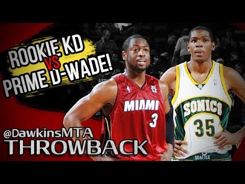 Prime Dwyane Wade vs Rookie Kevin Durant Full Duel 2008.02.29 - KD With 24, Wade With 31 Pts!