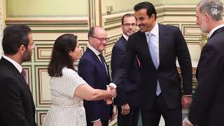 Encuentro de Su Majestad el Rey con Su Alteza el Jeque Tamim bin Hamad Al-Thani, Emir del Estado de Catar