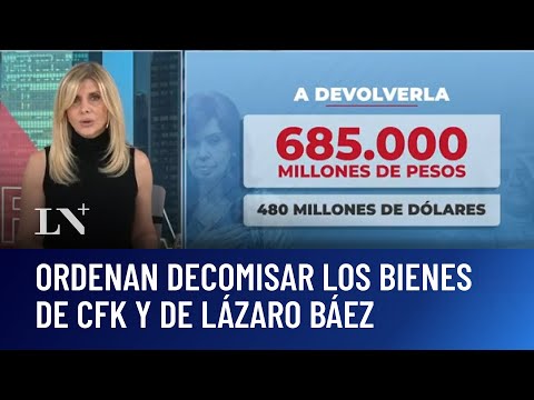 Ordenan decomisar los bienes de CFK y Lázaro Báez: deben cubrir $685.000 millones de pesos