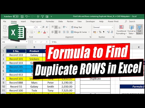 Formula to find Duplicate Values in Excel