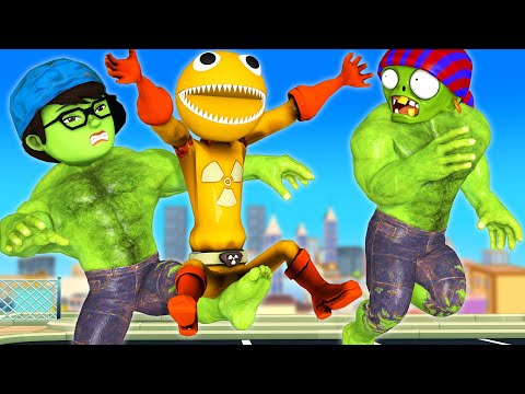 Good Nick Transform NickHulk VS Giant Zombie and Pacman - Scary Teacher 3D Happy Ending