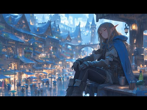 Relaxing Medieval Music with Rain Sounds - Fantasy Bard/Tavern Ambience, Rainy Day, Celtic Music