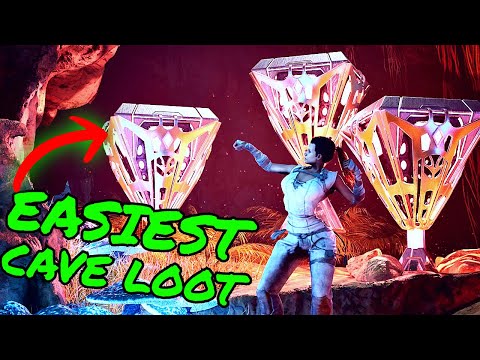 EASIEST NEW CAVE LOOT LOCATION on THE ISLAND in Ark Survival Ascended