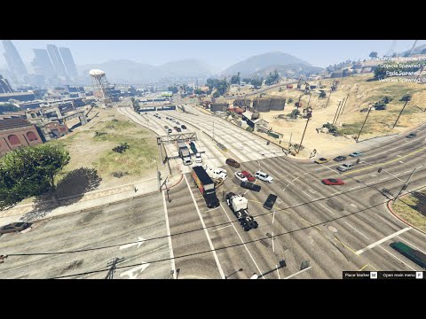 Grand Theft Auto V Phantom Wedge running from cops and destroying the city PART 10