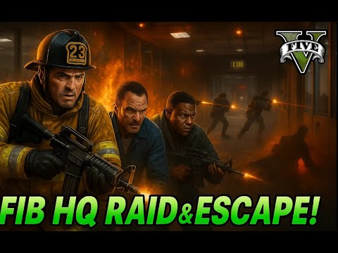 Epic FIB HQ Raid & Escape | Michael’s Team vs. Feds | GTA V Heist | DaauXP
