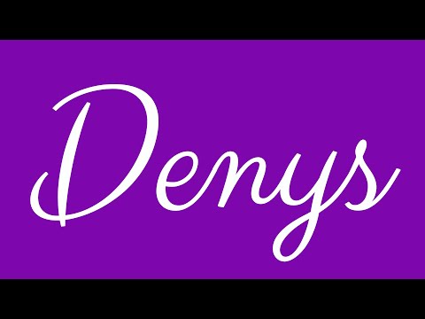 Learn how to Write the Name Denys Signature Style in Cursive Writing