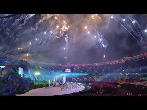 Fancam Opening Ceremony Asian Games 2018 - Bright as the Sun! With fireworks party scene!