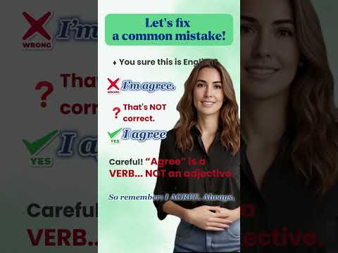 Fix English Mistakes FAST – English Grammar Rule: “Agree” | A1–A2 English