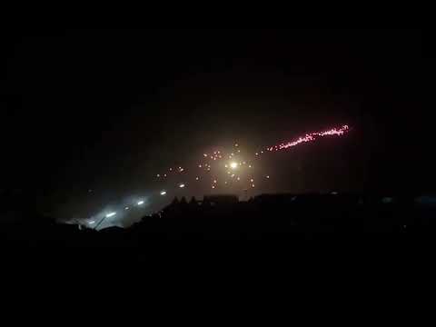 A Turkish KORKUT anti-aircraft self-propelled artillery mount fires 35mm ATOM aerial ammunition