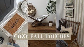 Cozy Fall Touches Indoors & Out 🍂 | Porch + Entryway Decorating