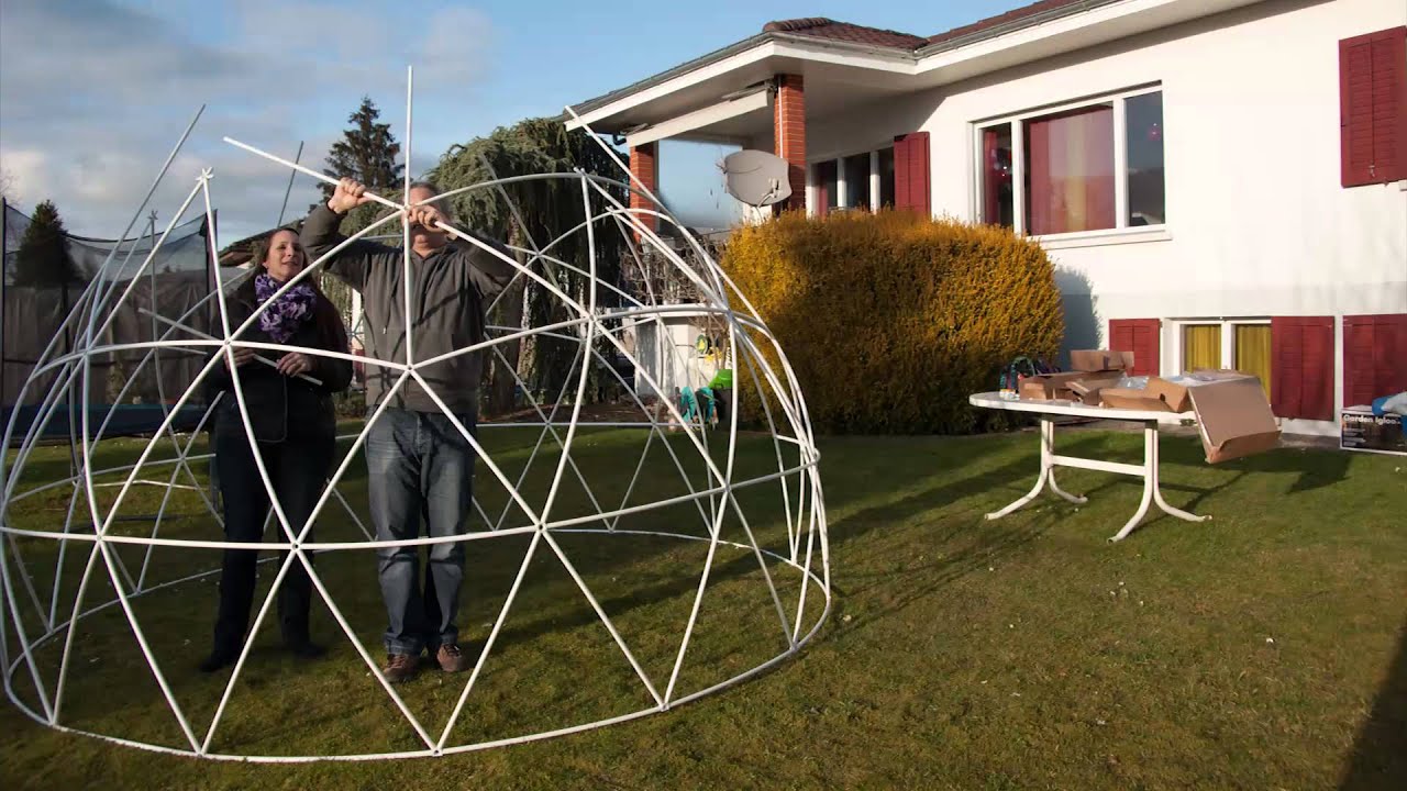 3.6m plastic garden igloo dome tent
