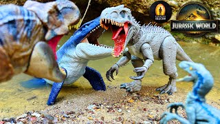 Indominus Rex Vs T Rex Stop Motion | Jurassic World HAMMOND COLLECTION Final Battle!!