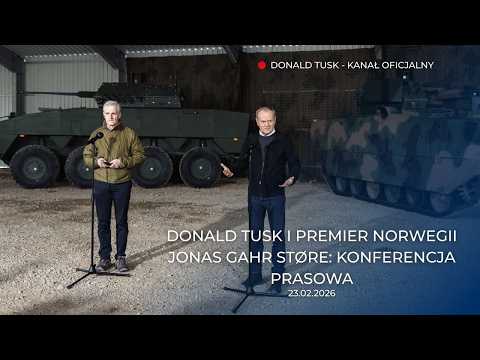 Donald Tusk i Premier Norwegii Jonas Gahr Støre: Konferencja prasowa, 23.02.2026