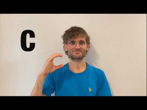 アルファベット（指文字）C