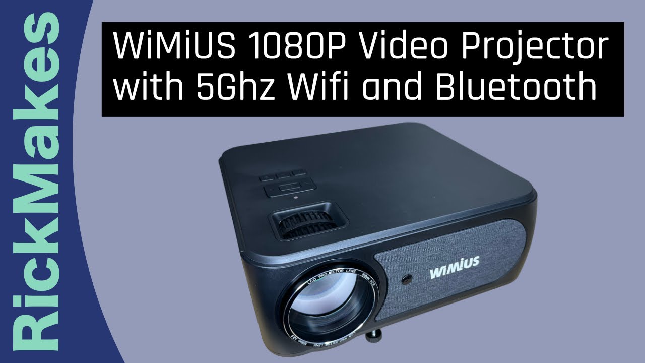 WiMiUS 1080P Video Projector with 5Ghz Wifi and Bluetooth