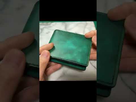【Making】Fully dyed Bifold wallet. #Shorts