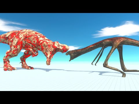 Lava Golem Skin Unit vs Stickman Self (Reptiles and Dinosaurs)  - Animal Revolt Battle Simulator