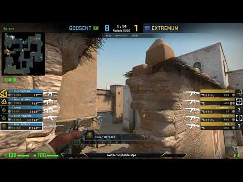 CS:GO POV Demo GODSENT felps (25/15) vs EXTREMUM (de_dust 2)