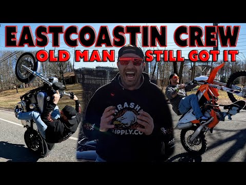 Grandpa Wheelies A Harley! (He still got it)