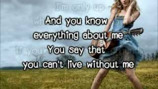 Taylor Swift - I'm Only Me When With You Karaoke
