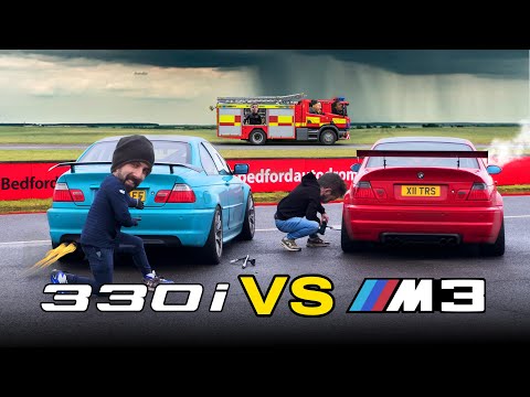 BMW E46 M3 vs E46 330Ci Clubsport *WET TRACK BATTLE*