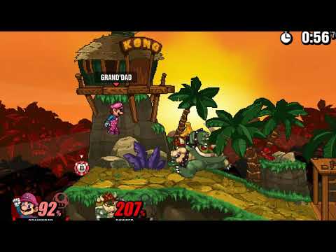 GRAND DAD!!!! vs bowser!! (ssf2)