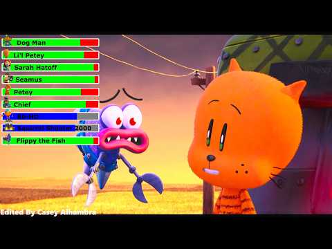 Dog Man (2025) Final Battle with healthbars 3/3