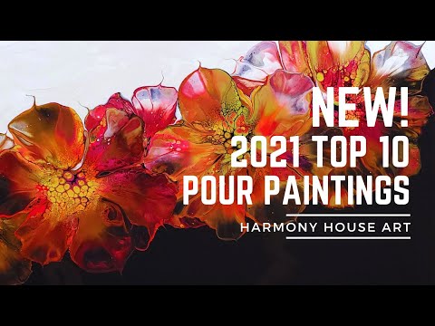 (571) NEW! Top 10 Acrylic Pouring Viewer Favorite Videos of 2021 Compilation! Harmony House Art