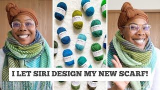 I Let Siri Design My Tunisian Crochet Scarf with Mini Skeins [My Anxiety is SPIKING!]