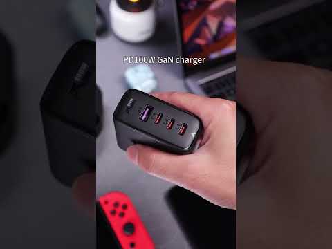 Fast Charge Wall Charger A37 PD100W GaN (3xUSB-C + USB-A) EU