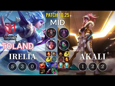 SB TolanD Irelia vs Akali Mid - KR Patch 10.25