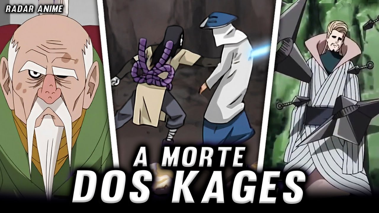 COMO FOI A MORTE DE CADA KAGE EM NARUTO